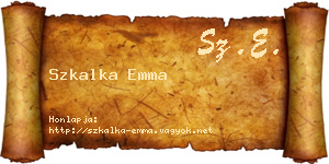 Szkalka Emma névjegykártya