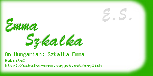 emma szkalka business card